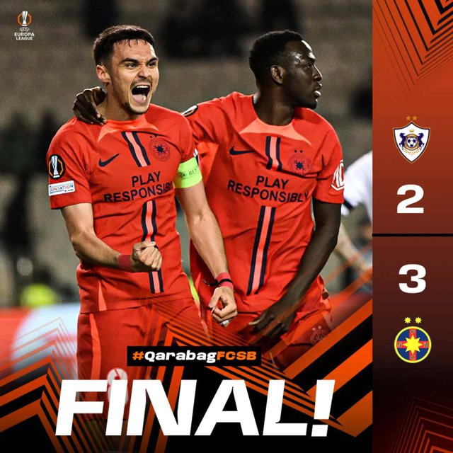 UEFA Europa League FCSB a invins Qarabag si s a calificat