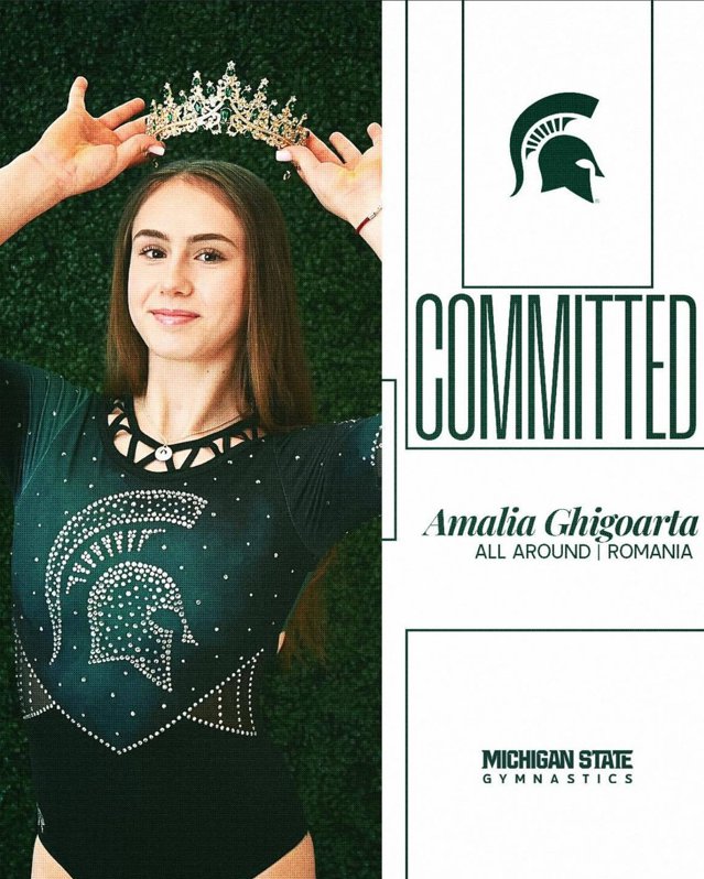 O alta gimnasta romanca admisa cu bursa la Michigan State