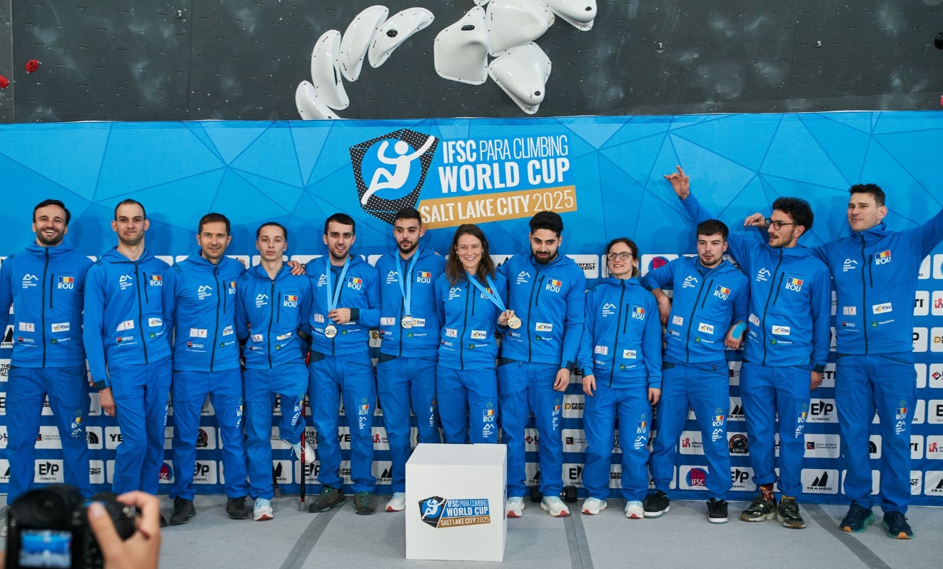 Aur si argent pentru sportivii romani la Cupa Mondiala de Paraclimbing