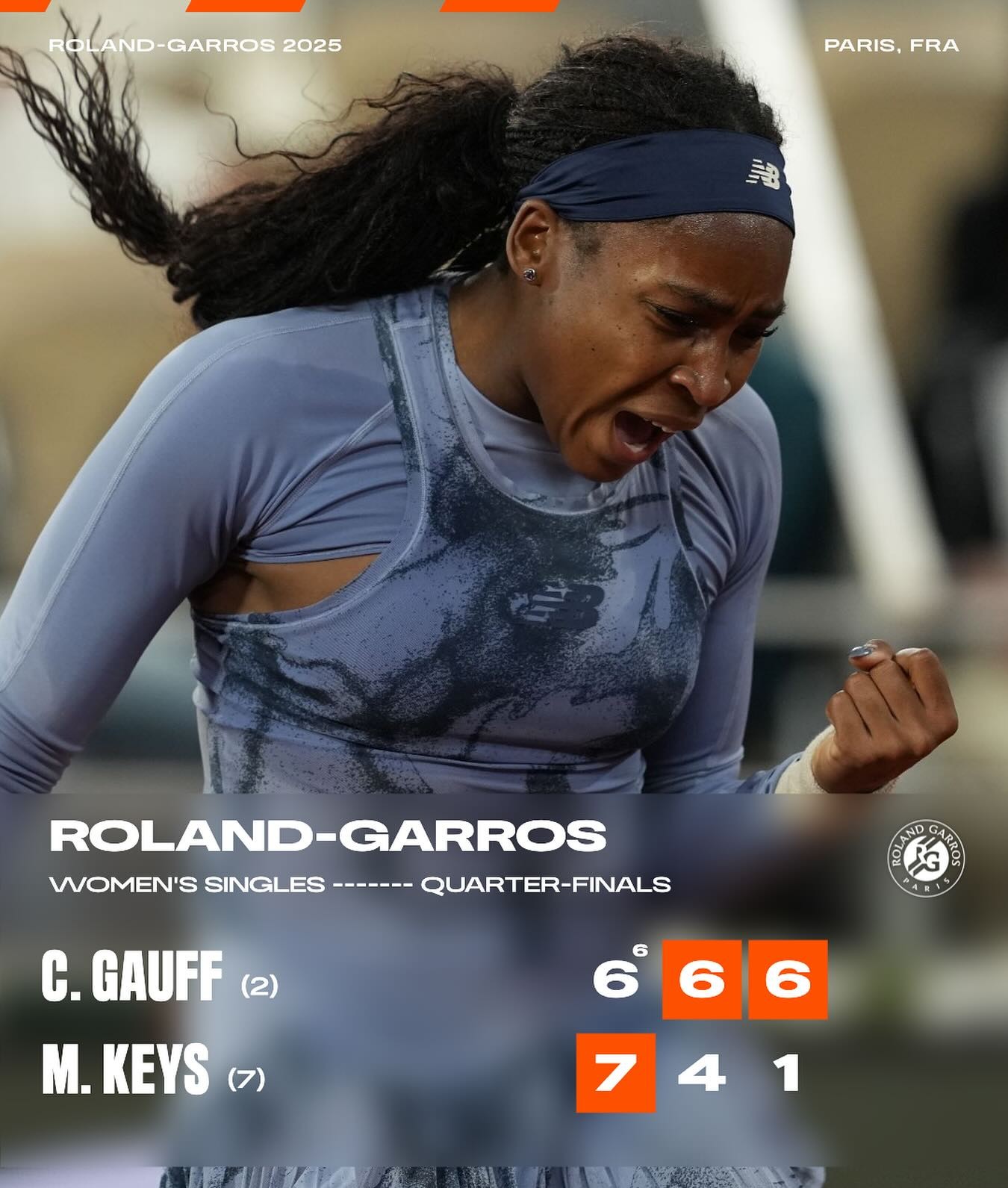 Coco Gauff o invinge pe Madison Keys si ajunge in semifinale Roland Garros