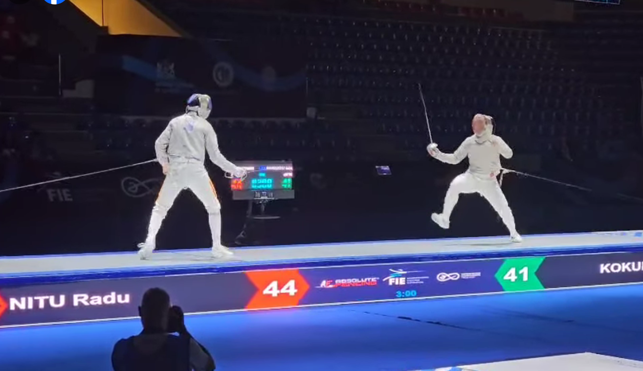Echipa masculina de sabie a Romaniei medalia de bronz