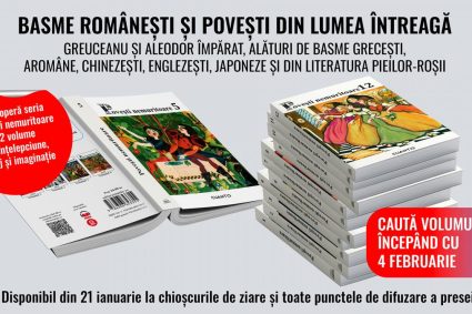 Seria „Povești nemuritoare” continuă cu volumul 5: basme românești și povești din diferite colțuri ale lumii…
