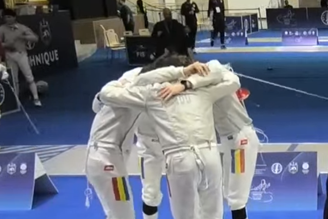 Echipa masculina de sabie a Romaniei locul 5 la Campionatul European de Scrima U17 din Tbilisi