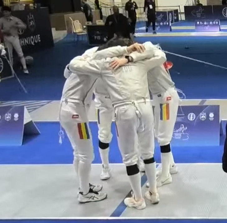 Echipa masculina de sabie a Romaniei locul 5 la Campionatul European de Scrima U17 din Tbilisi