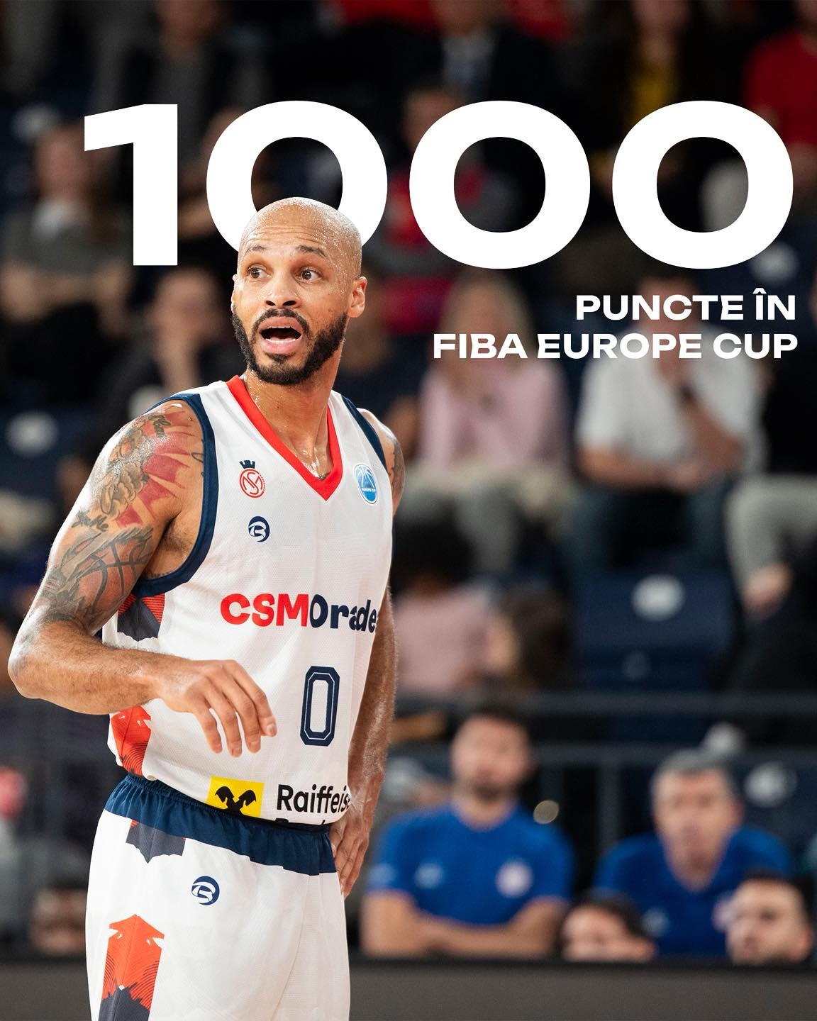 Kris Richard de la CSM Oradea primul jucator care a depasit 1000 de puncte in FIBA Europe Cup