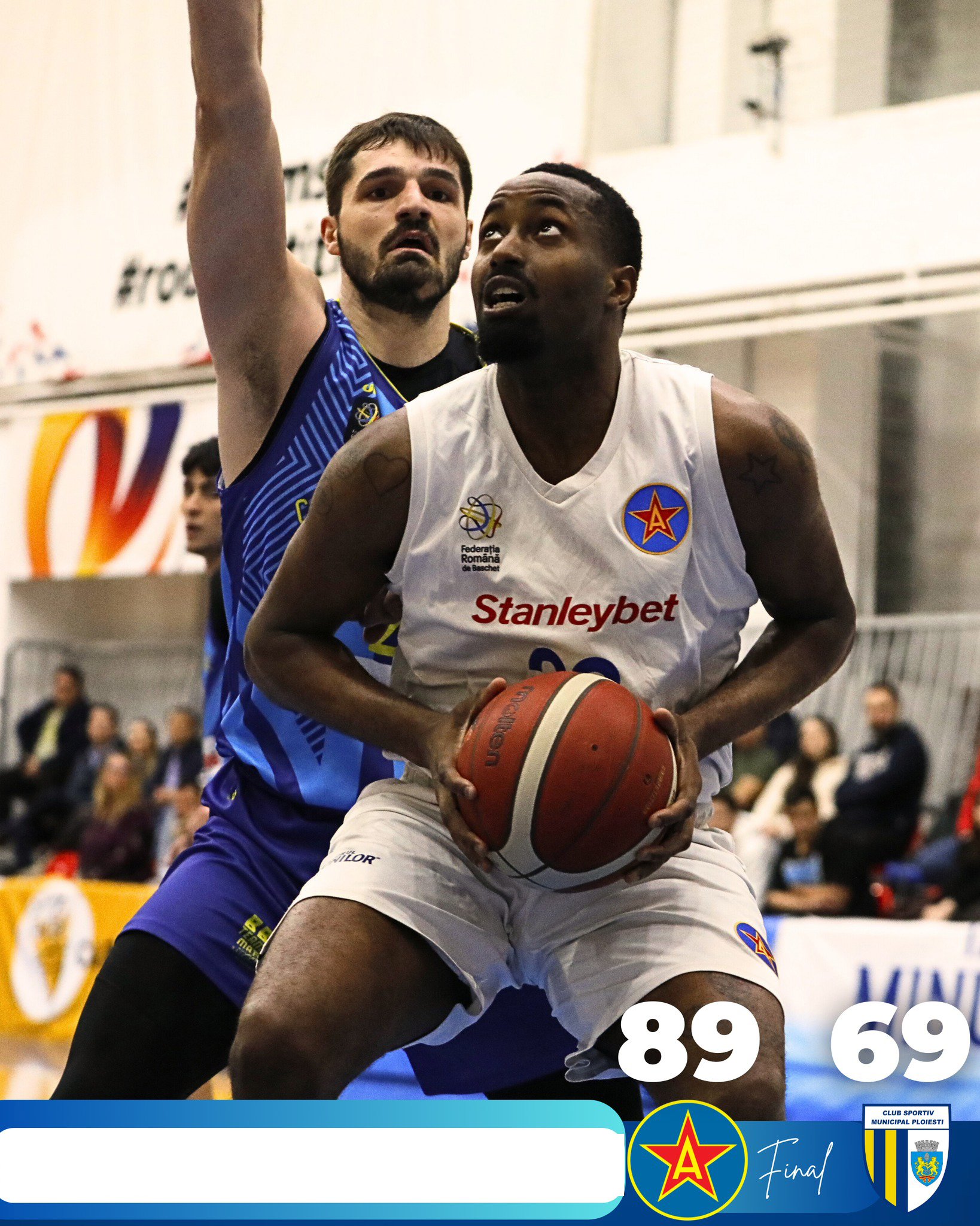CSA Steaua invinge CSM Petrolul Ploiesti si isi mentine sansele la play off in campionatul de baschet