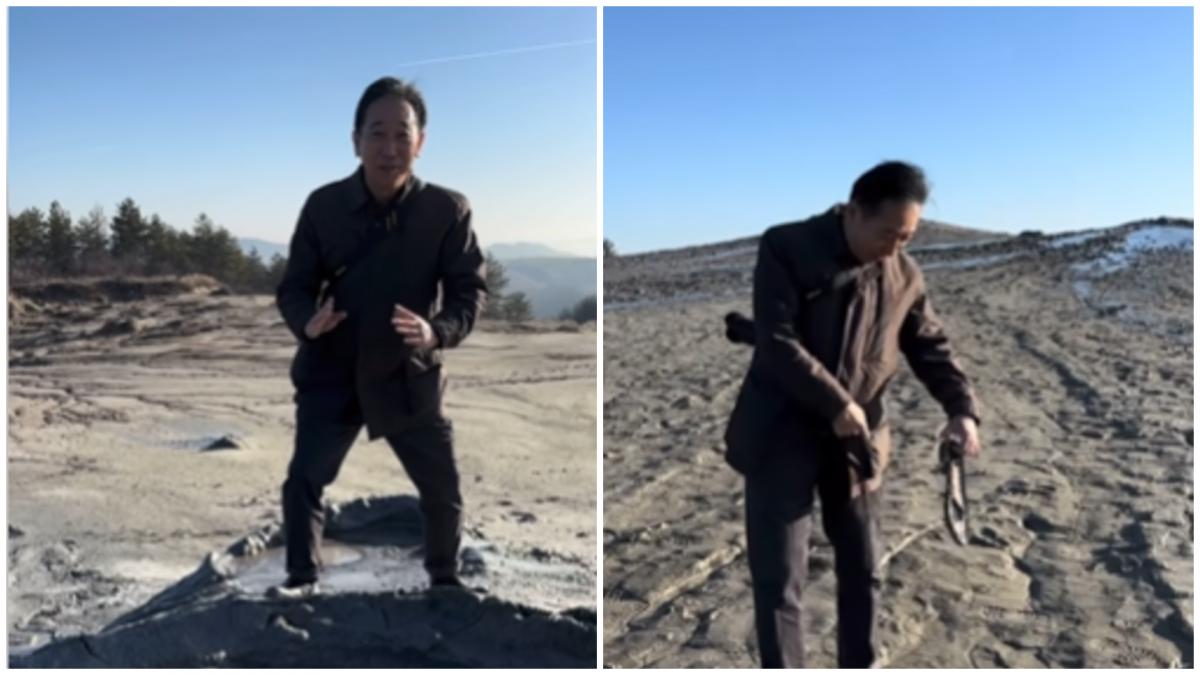 Pantoful meu a fost inghitit de noroi Imagini virale cu ambasadorul Japoniei la Vulcanii
