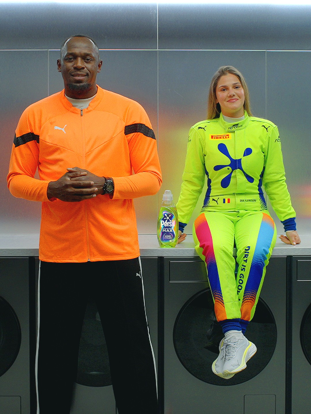 Usain Bolt a sosit la Bucuresti pentru a filma impreuna cu o tanara romanca