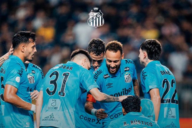 Neymar joaca un rol esential in calificarea lui Santos in sferturile de finala ale Cupei Braziliei