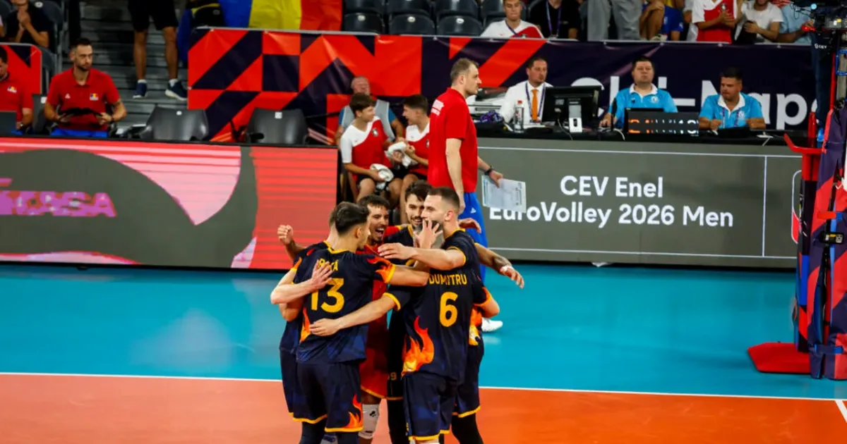 România învinge Ucraina 3-0 și se califică în sferturile CE de volei
